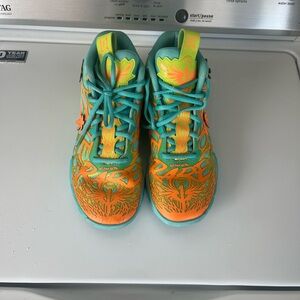 Puma Kids Orange and Teal Sneakers